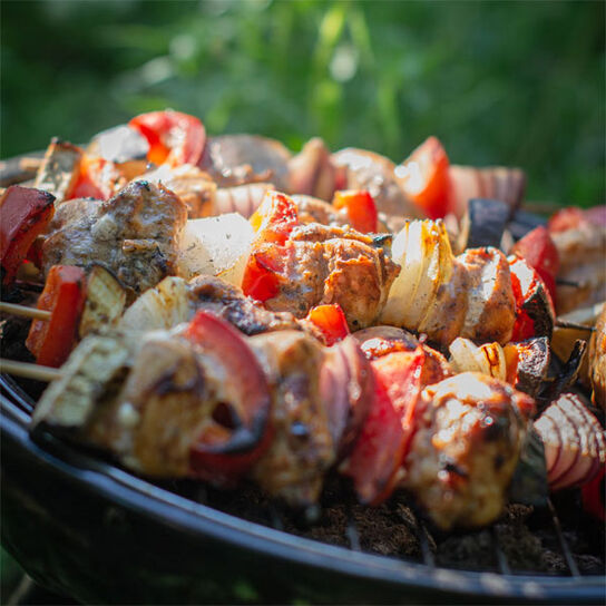 Фото самый вкусный и сочный шашлык из курицы с медом, горчицей и соевым соусом