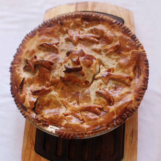 Фото рыбный пирог из красной рыбы и дрожжевого теста в духовке