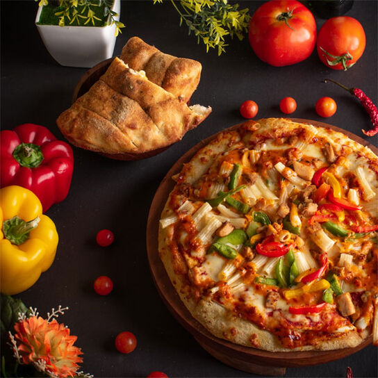 Фото приготовления вегетарианской пиццы в домашних условиях